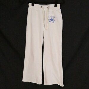 SIBLINGS | 11 inch waist measured | White Sweatpants | Blue AllStar Stitching